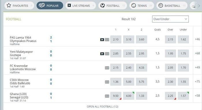 Sportingbet букмекер live режим 