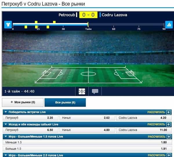 Лайв ставки Вильям Хилл / William Hill