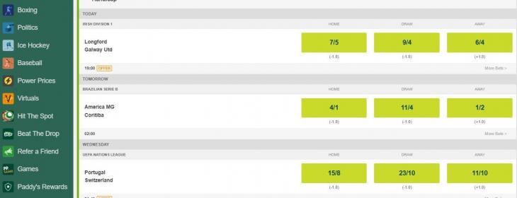 линия и роспись пэдди пауэр