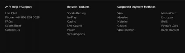 саппорт и методы платежей