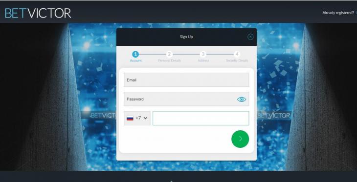 регистрация бетвиктор