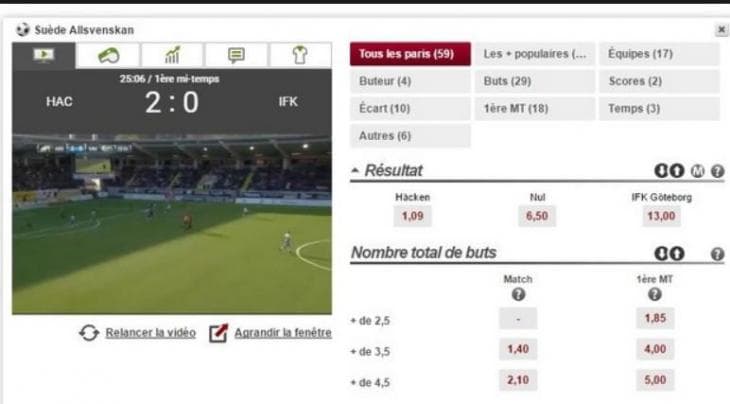 видеотрансляции Betclic 