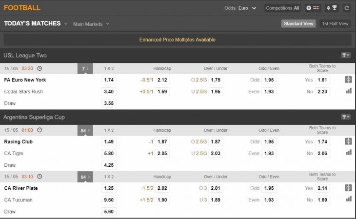 Пример сайта БК