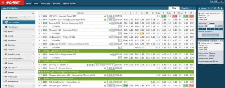 Приложение Фонбет