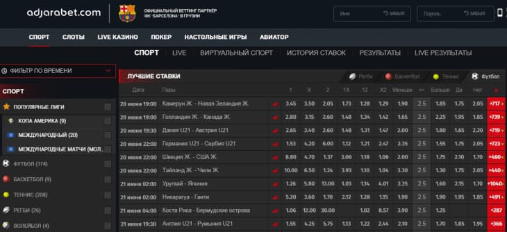 линия Adjarabet