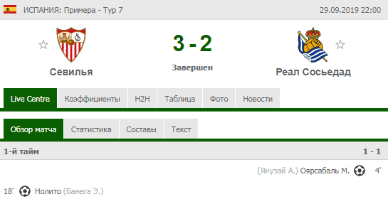 пример из матча команды время гола