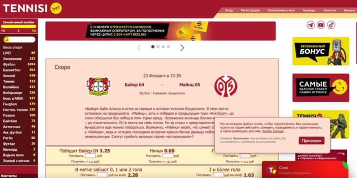 Тенниси главная